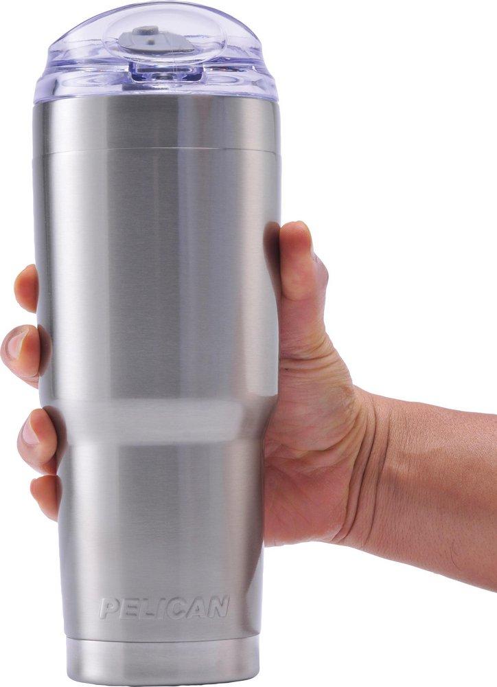 Pelican Silver 32 oz. Copper Plated and 18-8 Stainless Steel Tumbler with Snap Lid 