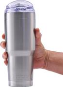 Pelican Silver 32 oz. Copper Plated and 18-8 Stainless Steel Tumbler with Snap Lid 