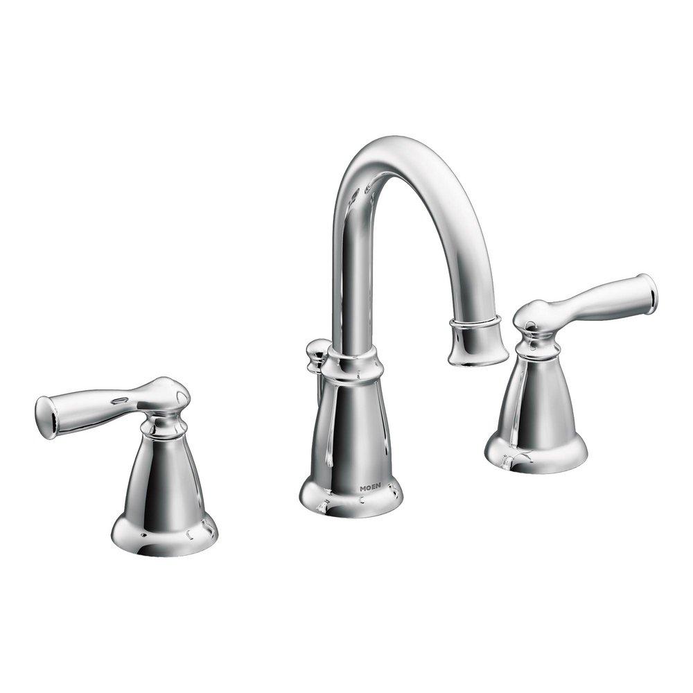 Moen Chrome Two Handle Widespread Bathroom Sink Faucet 