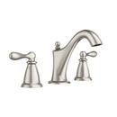 Moen Spot Resist&reg; Brushed Nickel Two Handle Widespread Bathroom Sink Faucet Lever Handle 