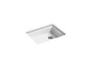 KOHLER White 25 x 22 in. 5 Hole Cast Iron Single Bowl Undermount Kitchen Sink 