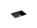 KOHLER Black Black&trade; 25 x 22 in. 5 Hole Cast Iron Single Bowl Undermount Kitchen Sink 