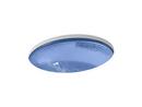 19 x 16-1/8 in. Oval Undermount Bathroom Sink in Translucent Sapphire