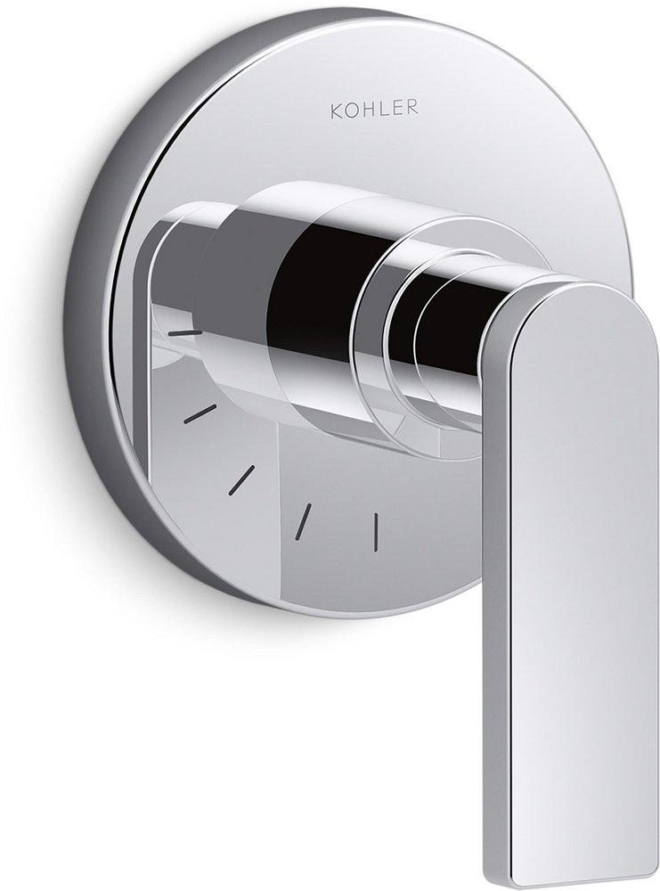 KOHLER Polished Chrome Volume Control Valve Trim with Single Lever Handle 