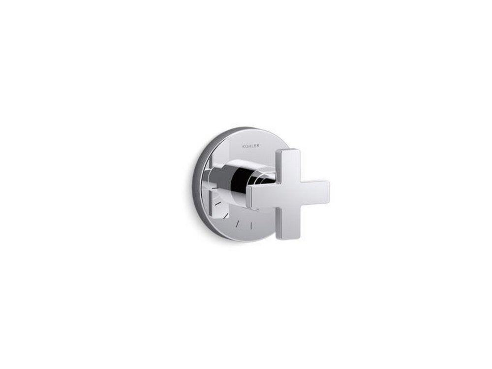 KOHLER Polished Chrome Volume Control Valve Trim with Cross Handle 