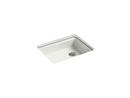 25 x 22 in. 5 Hole Cast Iron Single Bowl Undermount Kitchen Sink in Dune
