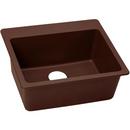 25 x 22 in. No Hole Composite Single Bowl Drop-in Kitchen Sink in Pecan