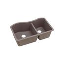 32-1/2 x 20 in. No Hole Composite Double Bowl Undermount Kitchen Sink in Greige