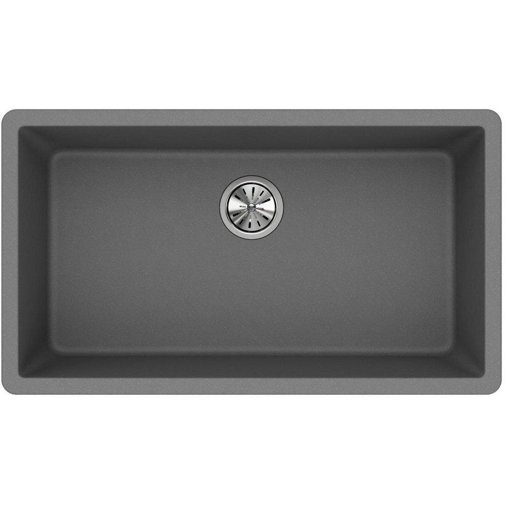 Elkay Greystone 33 x 18-7/16 in. No Hole Composite Single Bowl Undermount Kitchen Sink 