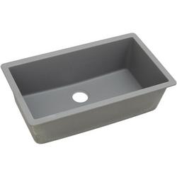 33 in. Undermount Composite Single Bowl Kitchen Sink in Greystone