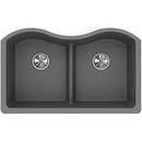 Elkay Greystone 33 x 20 in. No Hole Composite Double Bowl Undermount Kitchen Sink 