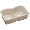 33 x 20 in. No Hole Composite Double Bowl Undermount Kitchen Sink in Putty