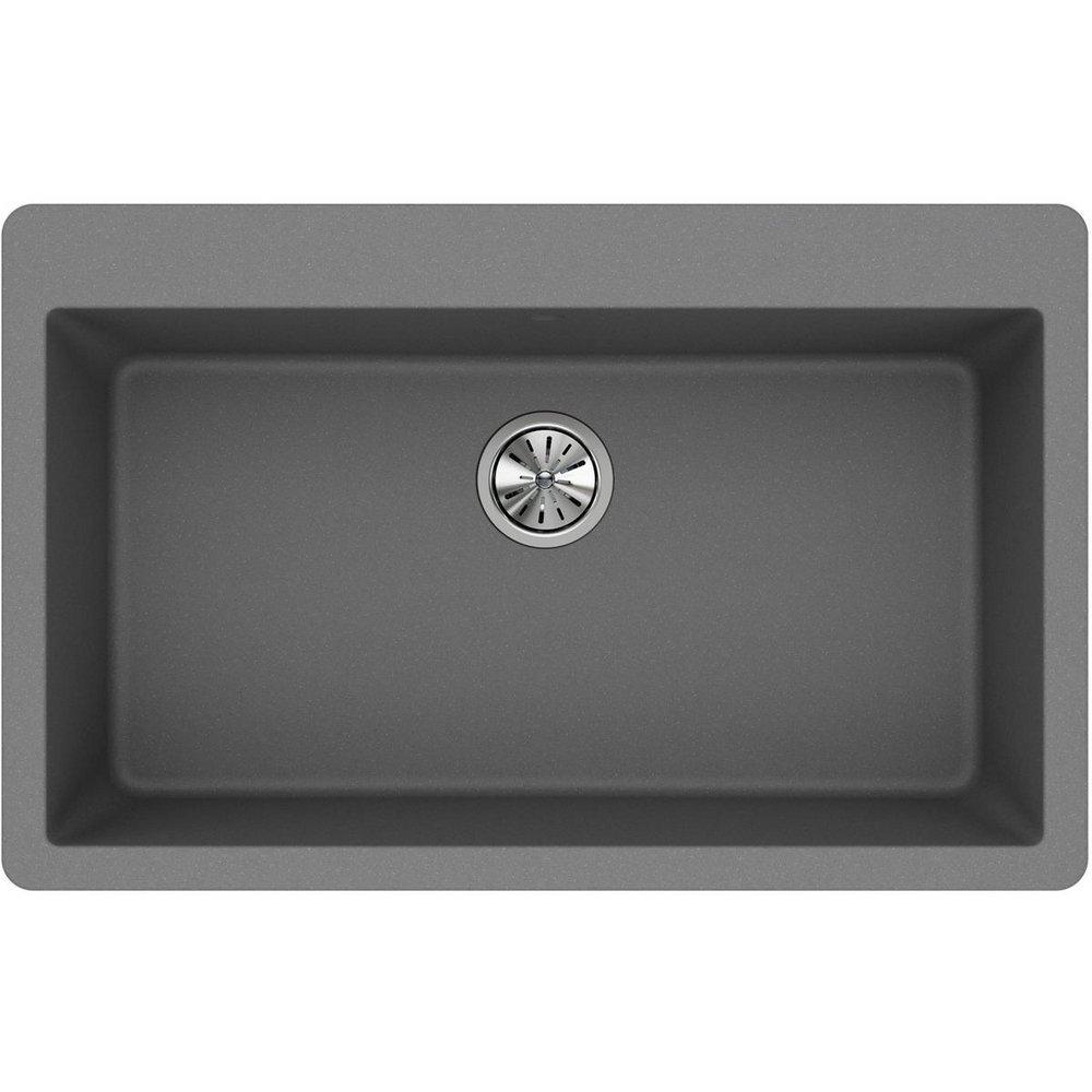 Elkay Greystone 33 x 20-7/8 in. No Hole Composite Single Bowl Drop-in Kitchen Sink 