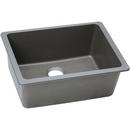 24-5/8 x 18-1/2 in. No Hole Composite Single Bowl Undermount Kitchen Sink in Greystone