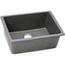 Elkay Greystone 24-5/8 x 18-1/2 in. No Hole Composite Single Bowl Undermount Kitchen Sink 
