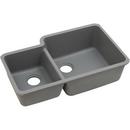 Elkay Greystone 33 x 20-11/16 in. No Hole Composite Double Bowl Undermount Kitchen Sink 