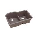 33 x 22 in. No Hole Composite Double Bowl Undermount Kitchen Sink in Greige
