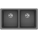 Elkay Greystone 33 x 18-1/2 in. No Hole Composite Double Bowl Undermount Kitchen Sink 