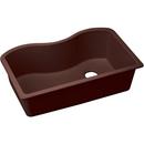 33 x 20 in. No Hole Composite Single Bowl Undermount Kitchen Sink in Pecan