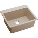 25 x 22 in. No Hole Composite Single Bowl Drop-in Kitchen Sink in Putty