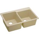 33 x 22 in. No Hole Composite Double Bowl Drop-in Kitchen Sink in Sand