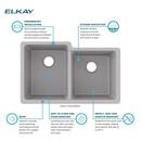 Elkay Greystone 33 x 20-1/2 in. No Hole Composite Double Bowl Undermount Kitchen Sink 