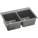 Elkay Greystone 33 x 22 in. No Hole Composite Double Bowl Drop-in Kitchen Sink 