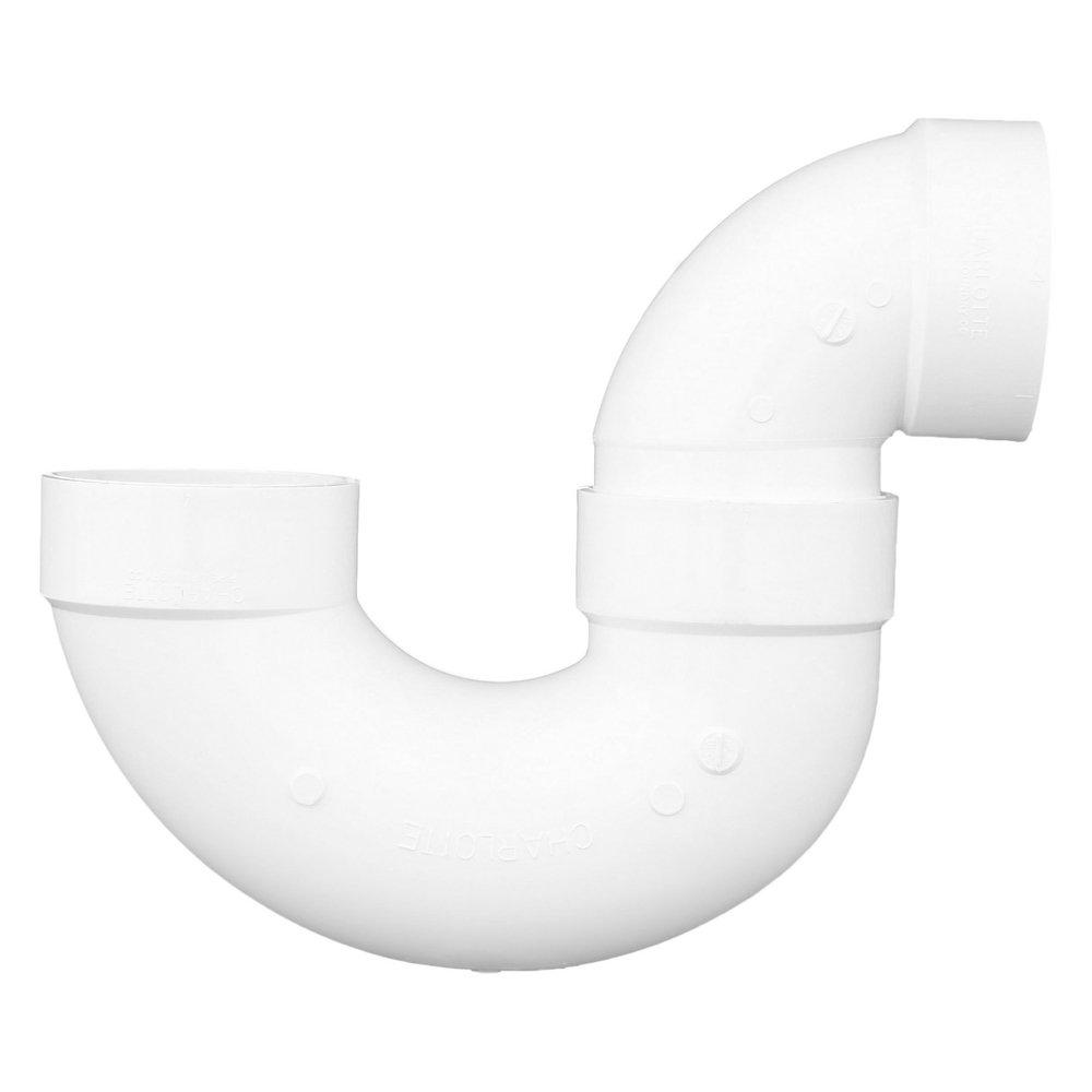 White PVC DWV P-Trap 