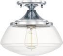 9-1/4 in. 1-Light Semi-Flush Mount Ceiling Fixture in Polished Chrome