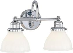 100W 2-Light Medium E-26 Base Incandescent Vanity in Polished Chrome