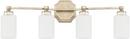 Capital Lighting Winter Gold 32-1/2 x 10-1/2 in. 400W 4-Light Medium E-26 Incandescent Vanity Fixture with Soft White Glass 