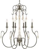 60W 6-Light Candelabra E-12 Base Incandescent Chandelier in French Country