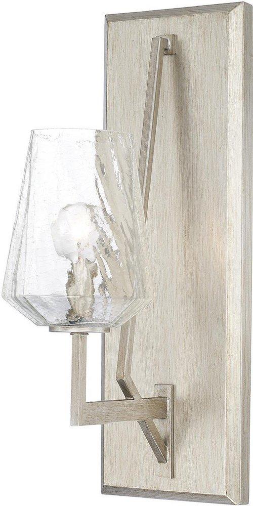 Capital Lighting Brushed Silver/Gold 8-3/4 in. 60W 1-Light Candelabra E-12 Incandescent Wall Sconce 