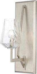 Capital Lighting Brushed Silver/Gold 8-3/4 in. 60W 1-Light Candelabra E-12 Incandescent Wall Sconce 