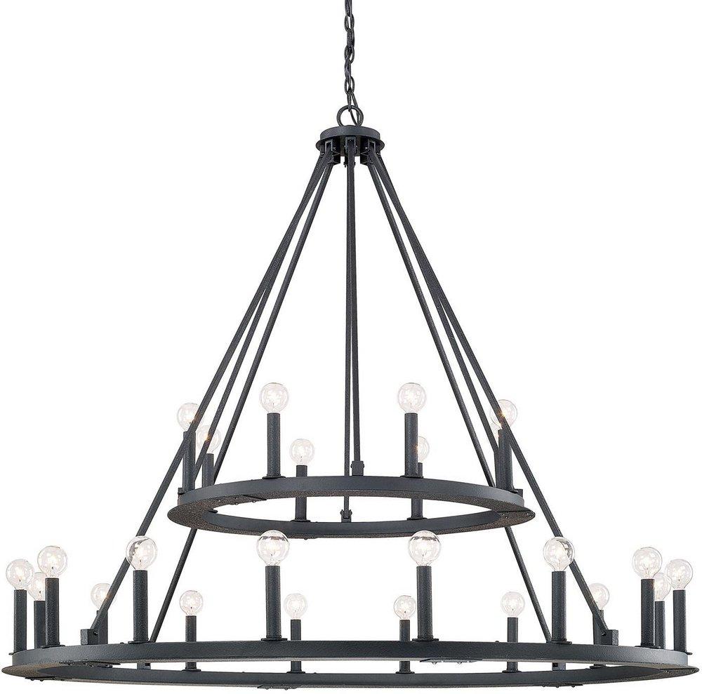 Capital Lighting Black Iron 41 in. 24-Light Chandelier 