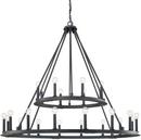 Capital Lighting Black Iron 41 in. 24-Light Chandelier 