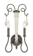 60W 2-Light Wall Sconce in French Country