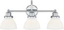 Capital Lighting Chrome 100W 3-Light Medium E-26 Base Incandescent Vanity 