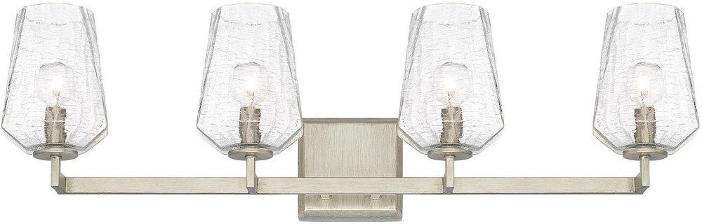 Capital Lighting Brushed Silver/Gold 4-Light Candelabra E-12 Base Vanity Fixture 