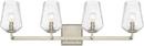 Capital Lighting Brushed Silver/Gold 4-Light Candelabra E-12 Base Vanity Fixture 