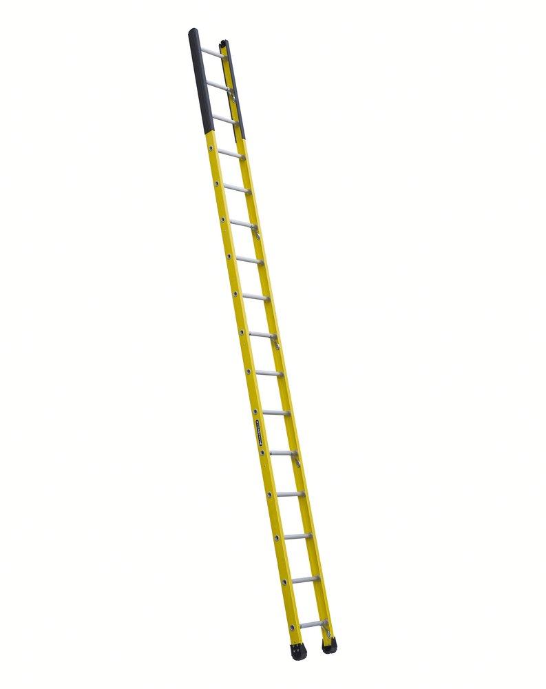 Louisville Ladder Yellow/Black Fiberglass Extension Ladder 