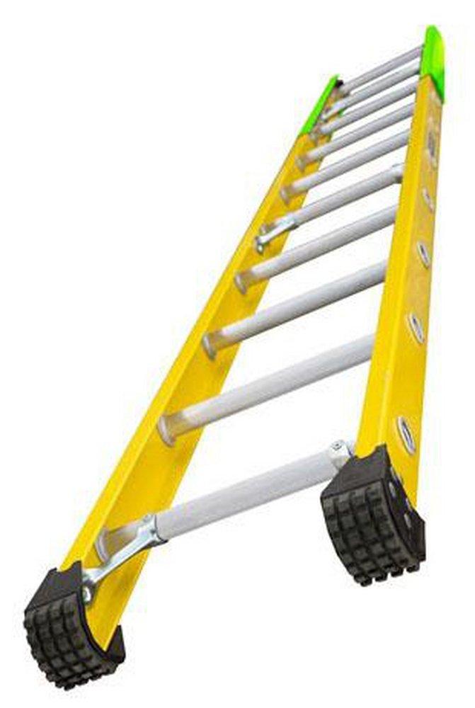 Louisville Ladder Yellow/Black Fiberglass Extension Ladder 