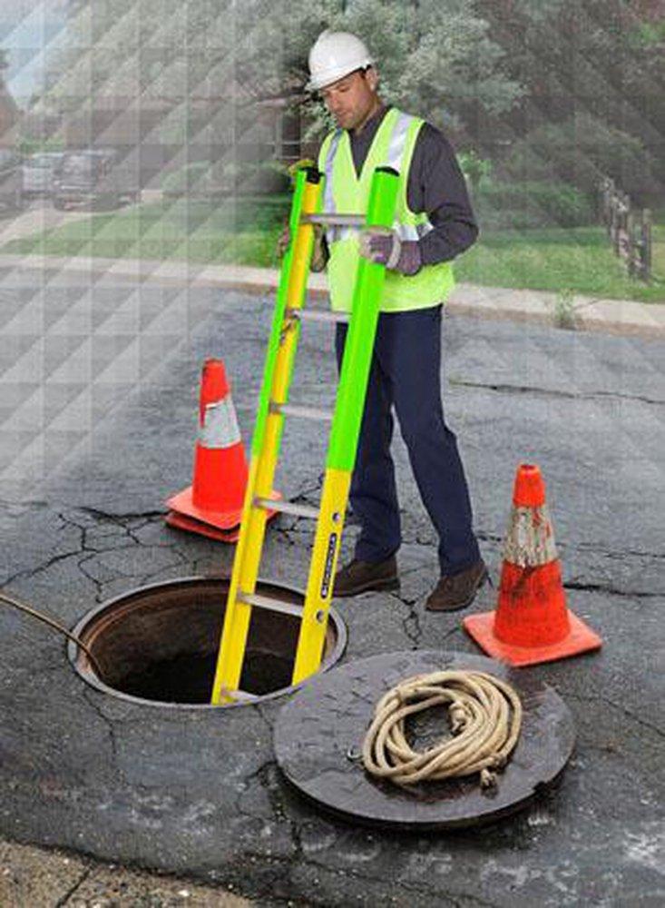 Louisville Ladder Yellow Fiberglass Extension Ladder 