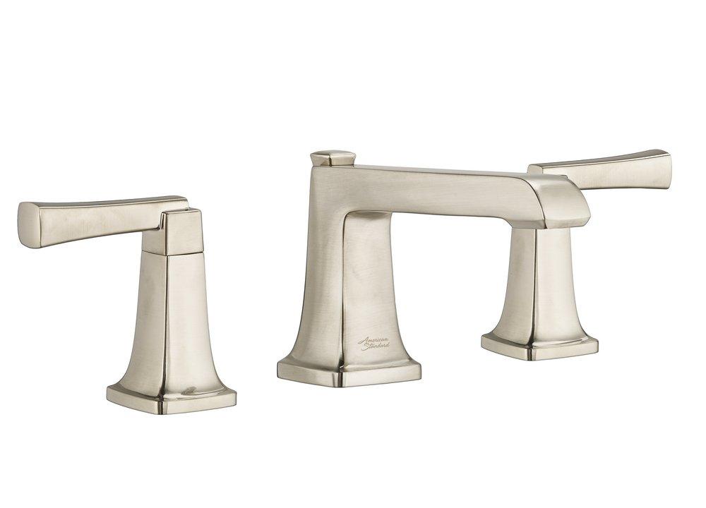 American Standard Brushed Nickel Two Handle Widespread Bathroom Sink Faucet 