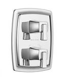 Double-Handle Thermostatic Valve Trim Kit in Polished Chrome