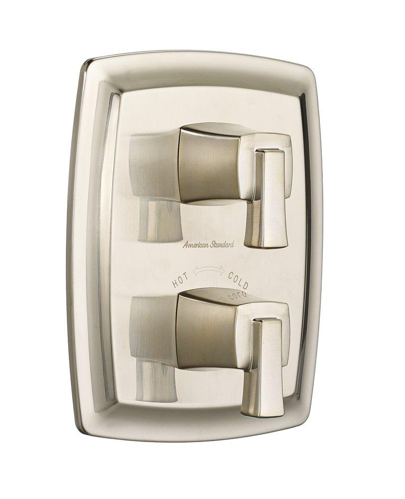 American Standard Brushed Nickel Central Thermostatic Valve Trim Kit with Lever Handle 