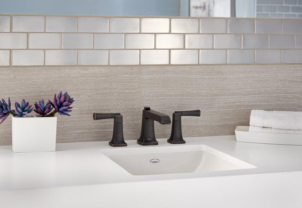 American Standard Legacy Bronze Two Handle Widespread Bathroom Sink Faucet 