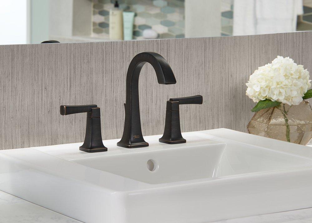 American Standard Legacy Bronze Two Handle Widespread Bathroom Sink Faucet with High Arc Spout 