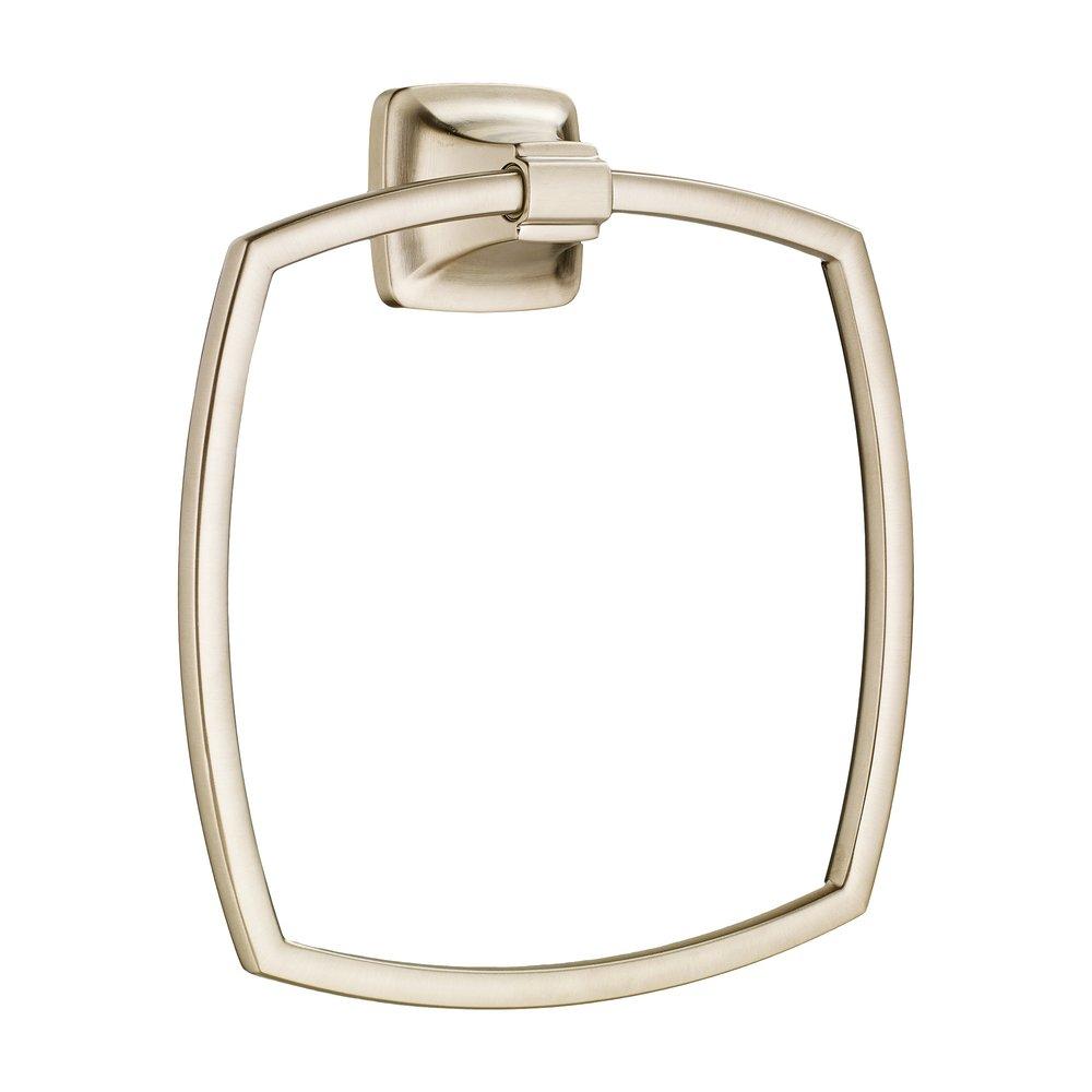 American Standard Satin Nickel Rectangular Closed Towel Ring 