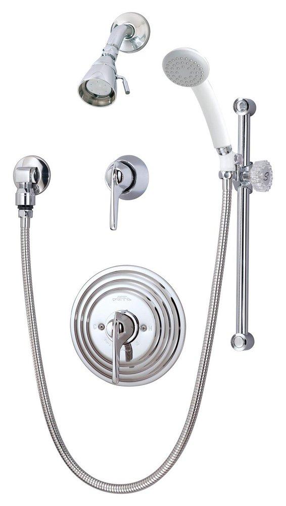 Symmons Industries Polished Chrome 2.5 gpm Commercial Shower/Handshower System with Lever Handle 